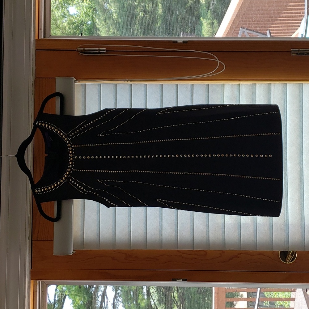 Forever 21  Black dress with gold beading , Medium
